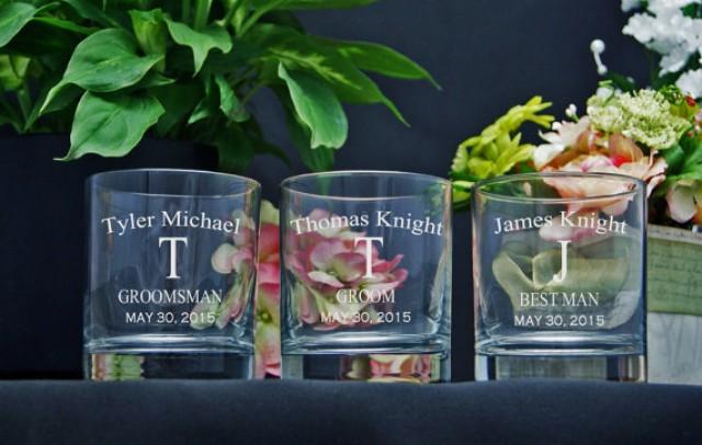 Personalized Rocks Glasses / Groomsmen Gifts / Engraved Wedding Party Glasses / 16 DESIGNS ...