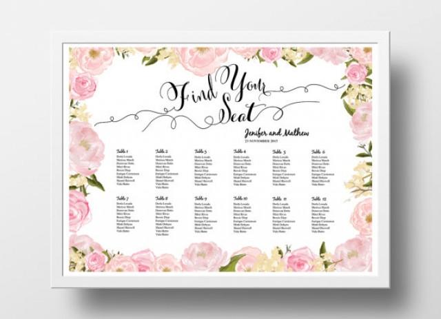 Invitation - Printable Seating Chart Poster Template #2325894 - Weddbook