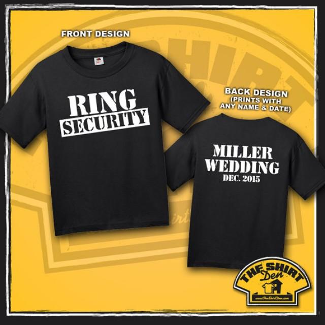 Ring Bearer Ring Security TShirt Shirt Tee Wedding The Ring