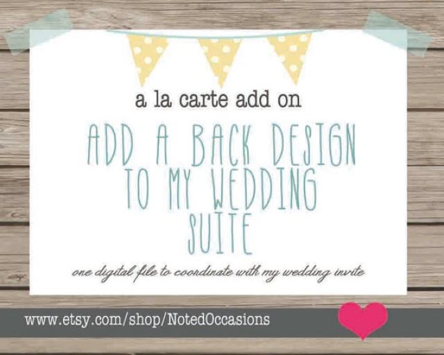 Add On A Wedding Invitation Backing That Matches The Front