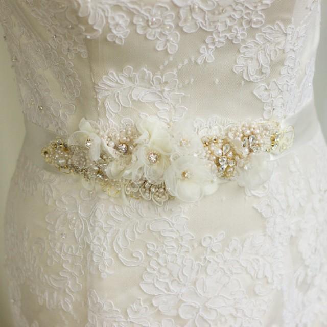 floral bridal belt
