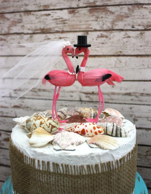 Beach Wedding Cake Topper Tropical Destination Wedding Cake Topper