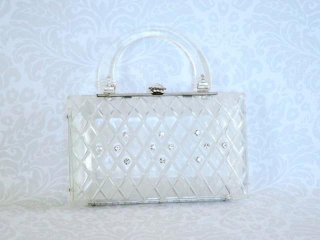 vintage clear lucite purse