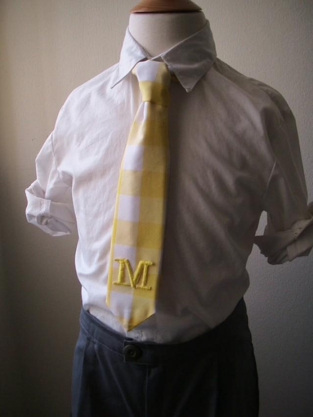 Monogrammed Necktie For Boys, Men, Necktie For Ring Bearer, Groomsmen