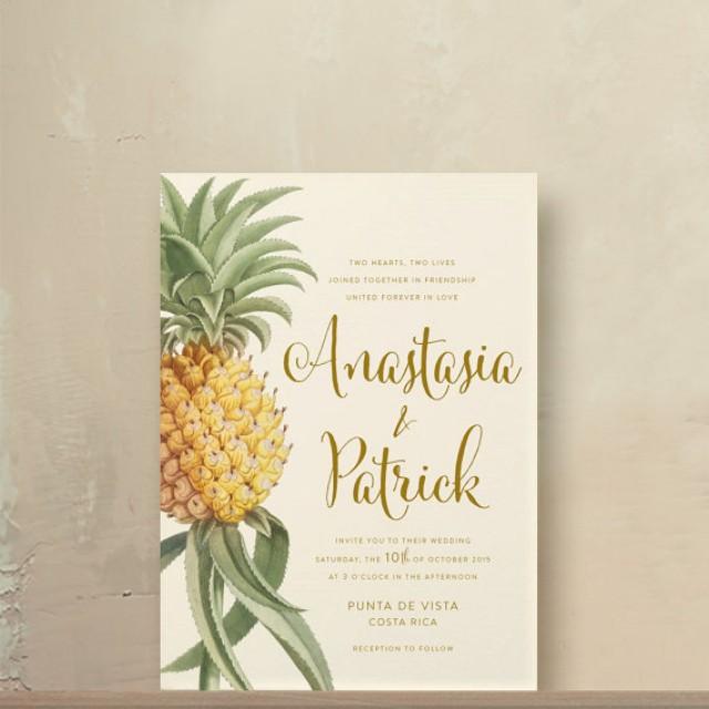 Invitation Pineapple Wedding Invitations 2328267 Weddbook