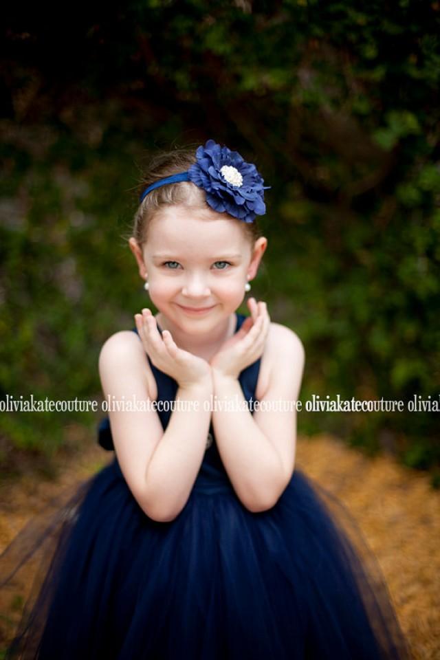 Dress Navy Cotton Flower Girl Dress 2328356 Weddbook