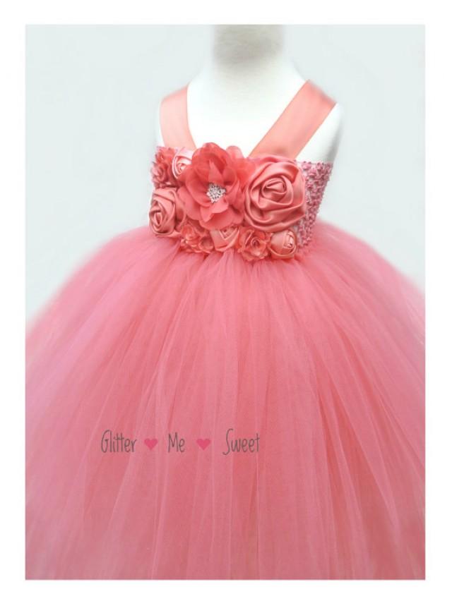 coral girls dress