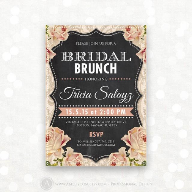 Printable Bridal BRUNCH Invite, Bridal TEA Party Invitation, Bridal