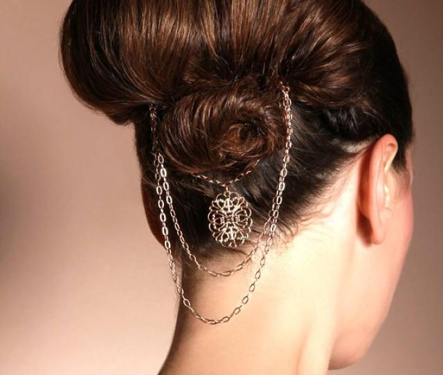 Bridal Hair Pins Victorian Gold Hair Pin Jewelry Gold Hair