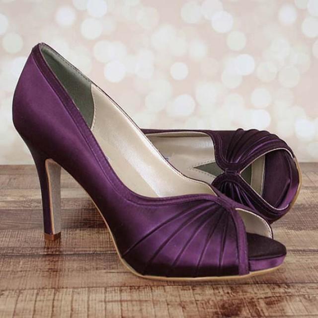 plum wedges for wedding