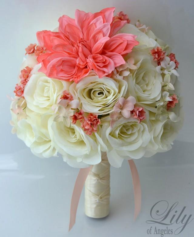 Silk Flower Wedding Bouquet Silk Wedding Arrangements Artificial Bridal