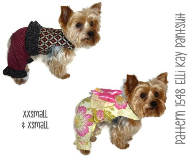 Elli Kay Dog Suit Pattern 1548 Xxsmall Xsmall Dog Clothes