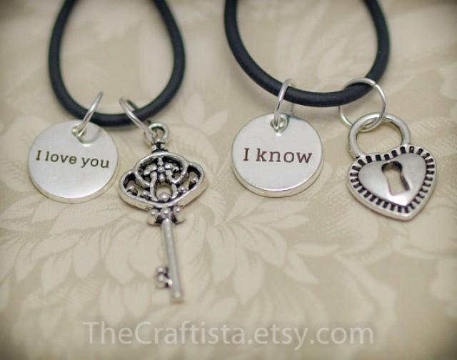 Couple Necklace His And Her Necklace Key And Lock Necklace Best Fiends Necklace Lesbian