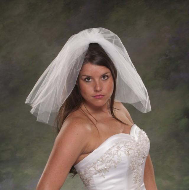 Bridal Veils Shoulder Length Short Veils 2 Tier Plain Cut Wedding