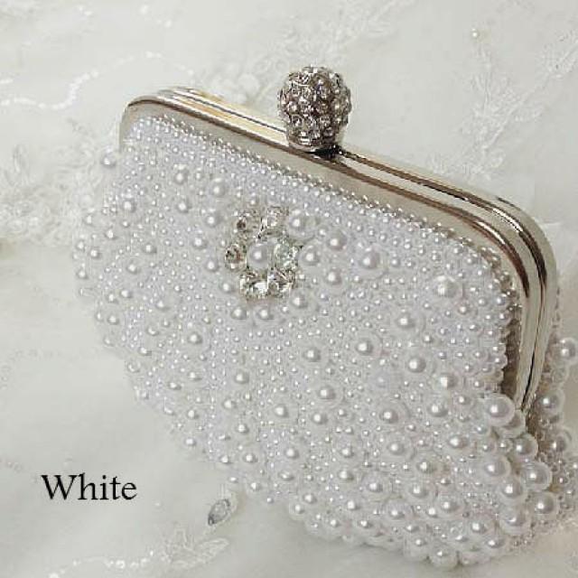 White wedding purse sale