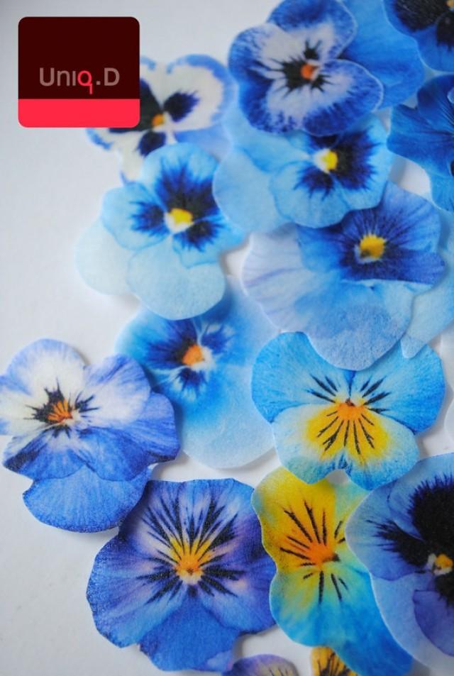 BUY 55 Get 5 FREE Blue Edible Flowers Edible Flowers Wedding Cake