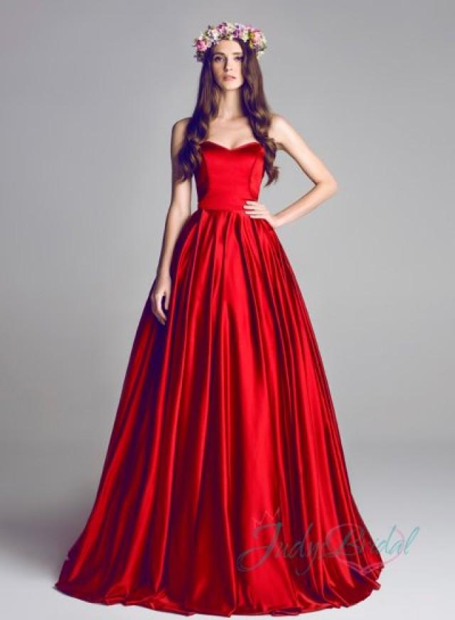 scarlet red bridesmaid dresses