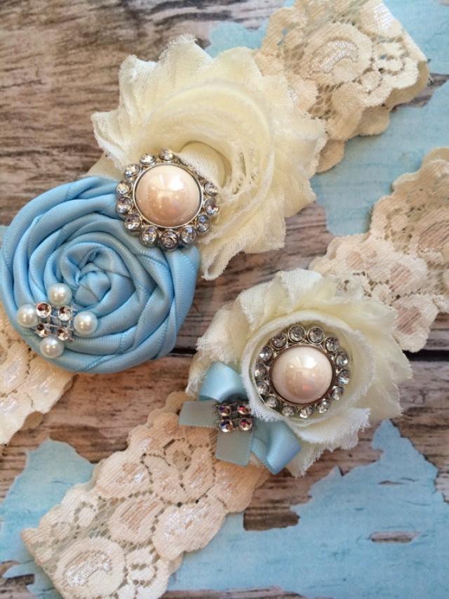 Wedding Garter / Baby Blue / Bridal Garter/ Lace Garter / Toss Garter