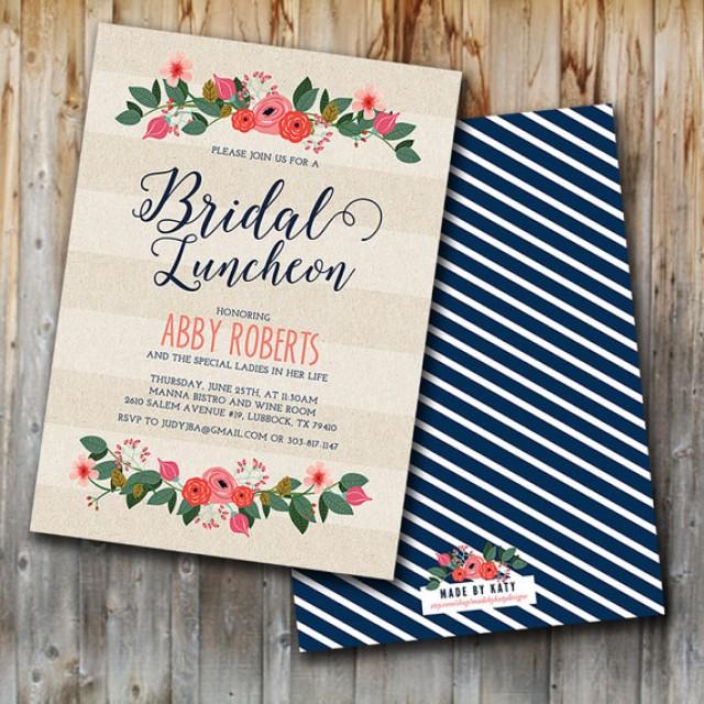 Whimsy Floral Bridal Luncheon Invitation Bridal Brunch Invite