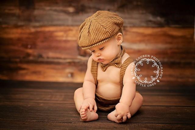 Newsboy Outfit Baby Boy Prop Boy Prop Infant Boy Newborn Photo