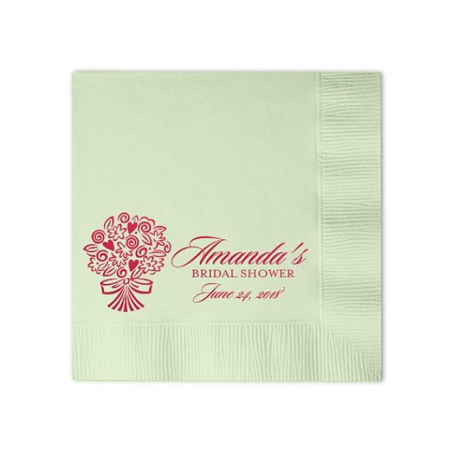 100 Personalized Napkins Beverage & Luncheon Size Available Wedding