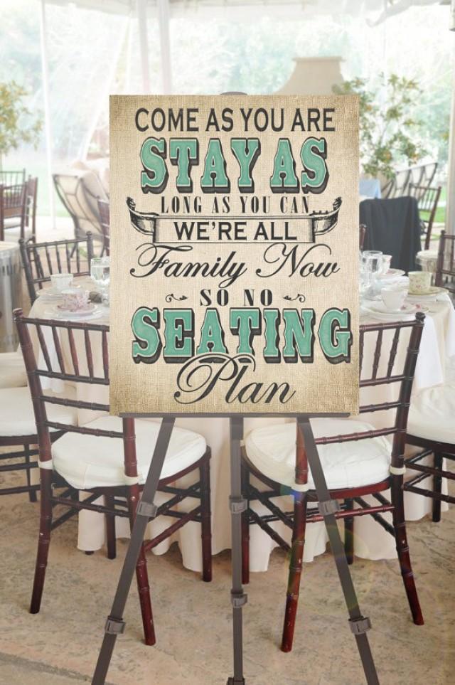 No Seating Plan Wedding Sign With Custom Accent Color 2339167 Weddbook