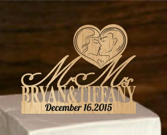 Wedding Cake Topper - Custom Wedding Cake Topper - Personalized Wedding ...
