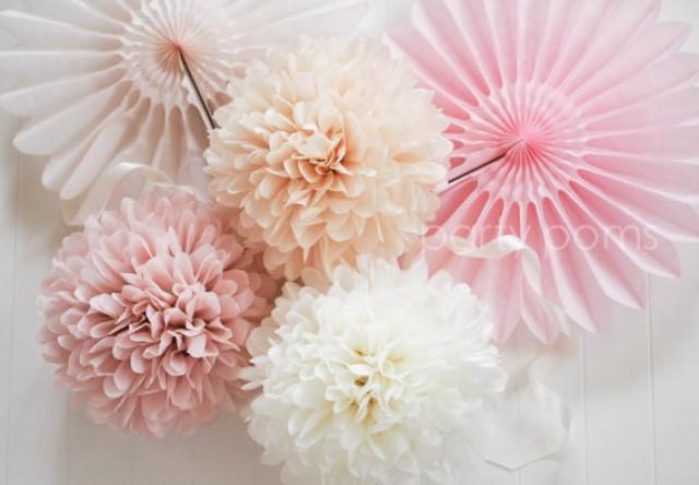 7 Tissue Party Poms Wedding Reception Decorations Wedding