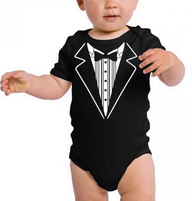 Ring Bearer Bling Security Funny Baby Bodysuit for Wedding Baby Wedding Tux