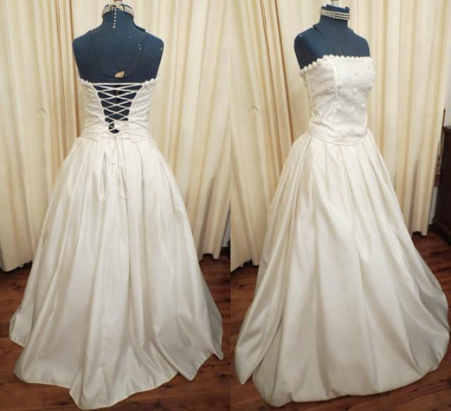 ivory strapless corset