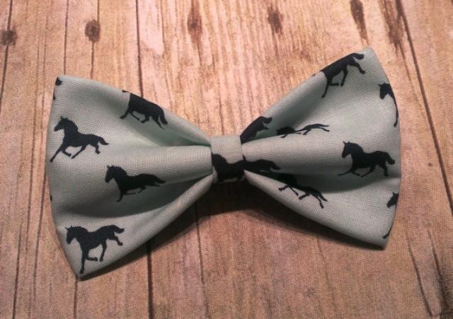 Blue Horses Bow Tie, Hair Clip, Headband Or Pet Bow Tie #2345905 - Weddbook