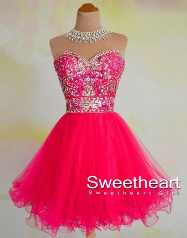 rhinestone homecoming dress