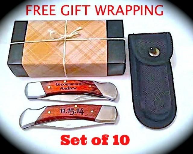 10 Wedding Party Gifts Groomsmen Knife Gifts Groomsmen Knife Set