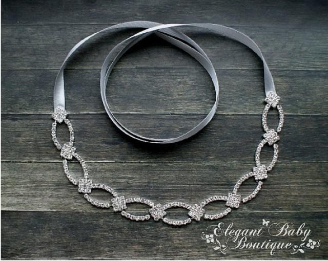 Infinite Love Rhinestone Tieback Headband, Prom Headband, Wedding