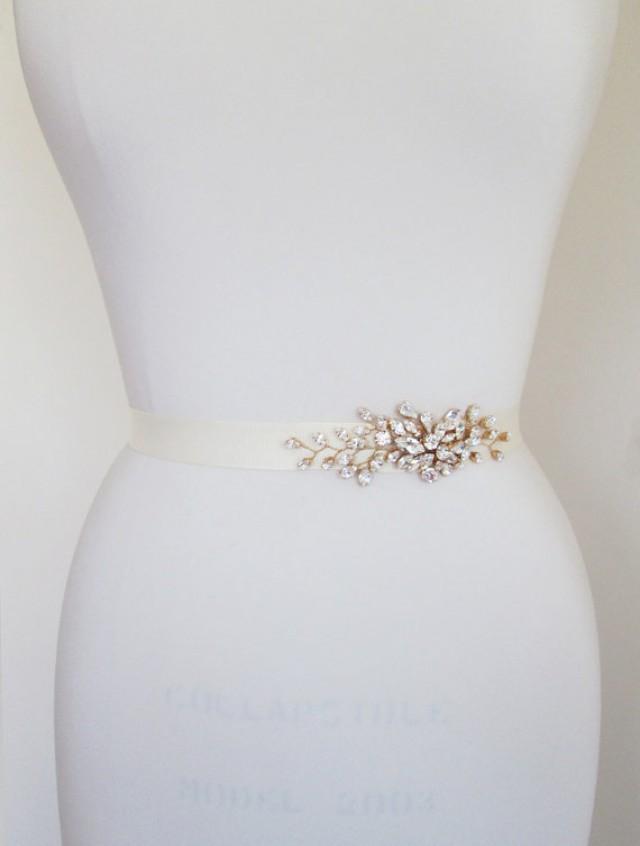 Bridal Swarovski Crystal Belt, Crystal 