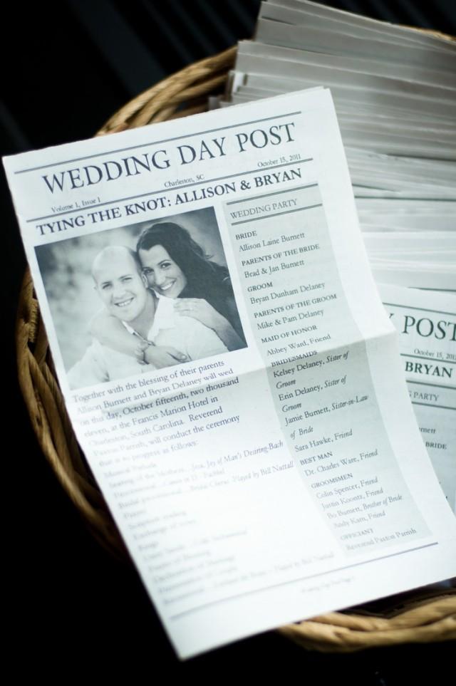 Diy Mini Newspaper Style Wedding Program 2351067 Weddbook