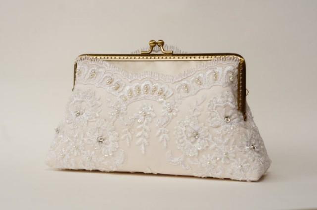 Ivory Lace Vintage Clutch Bag Perfect Bridal Co 