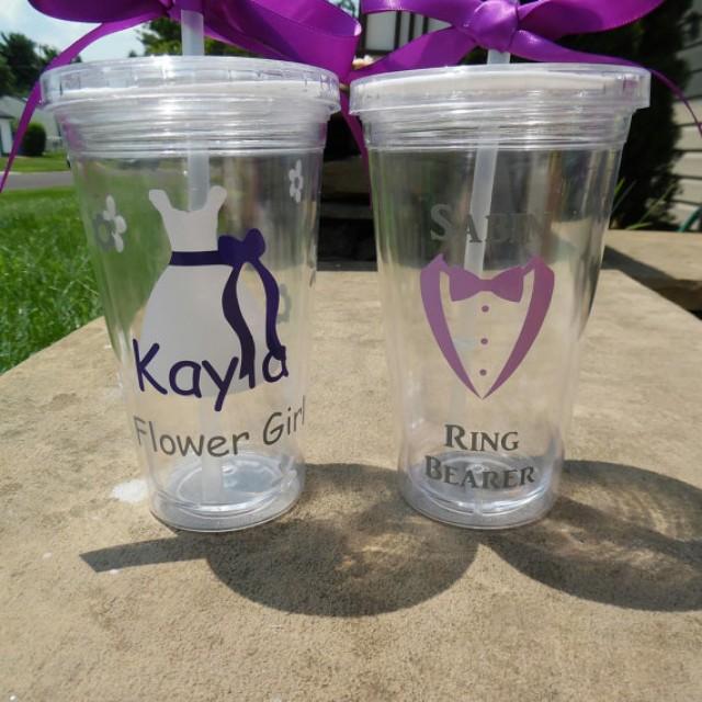 Ring Bearer And Flower Girl Tumbler Set, Ring Bearer Gift, Flower Girl