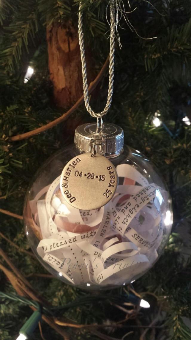 wedding invitation christmas ornament