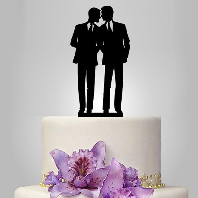 Gay Cake Topper For Wedding Same Sex Cake Topperwedding Cake Topper Silhouette Birthday Cake 