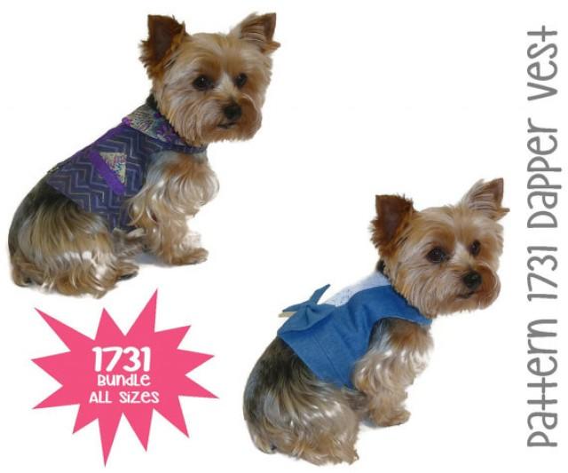 Dapper Dog Vest Pattern 1731 * Bundle All Sizes * Dog Clothes Sewing