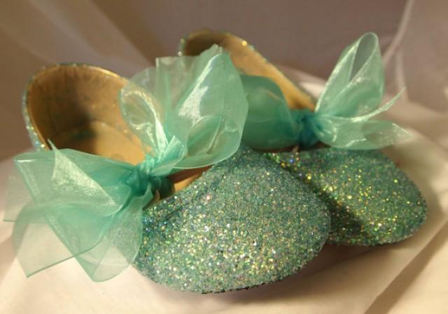 girls green glitter shoes