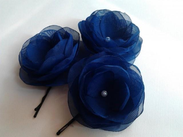 Navy Blue Hair Clips for Fine Hair - wide 8