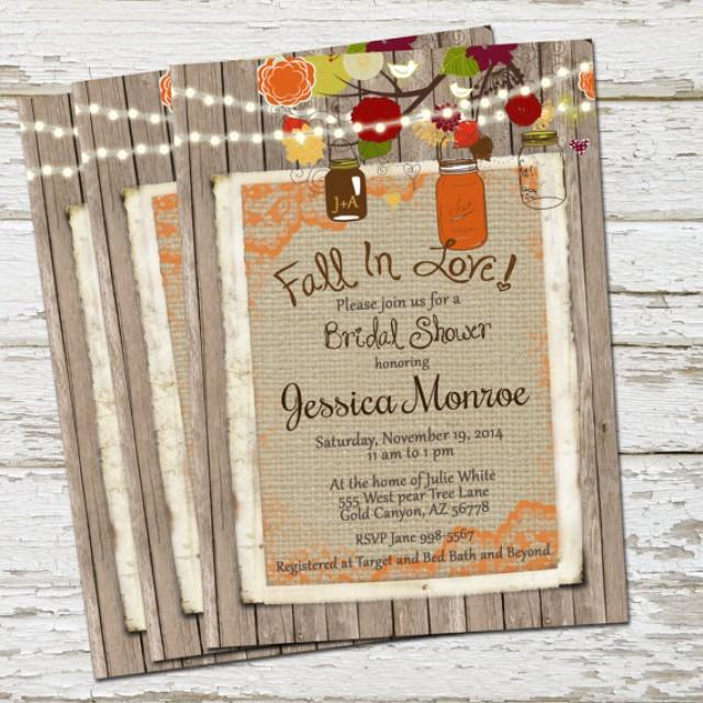 rustic wedding shower invitations