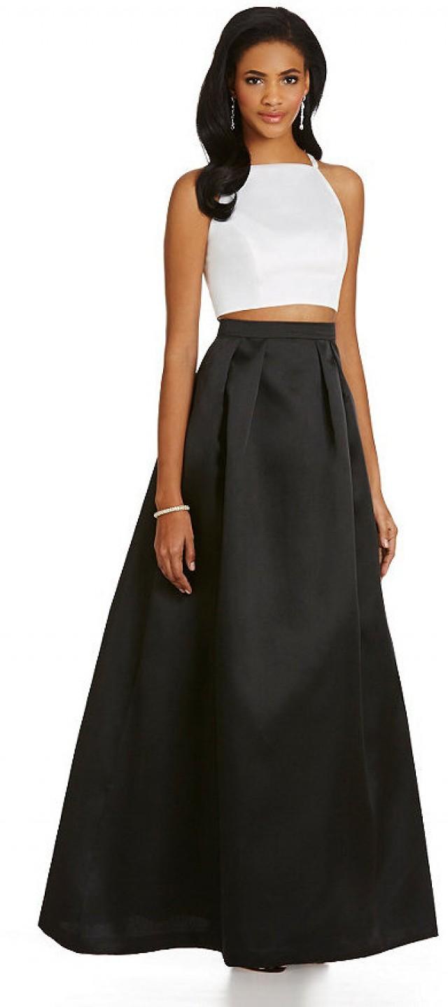 xscape satin gown