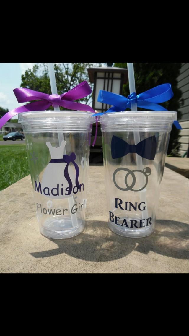 Ring Bearer And Flower Girl Tumbler Set, Ring Bearer Gift, Flower Girl