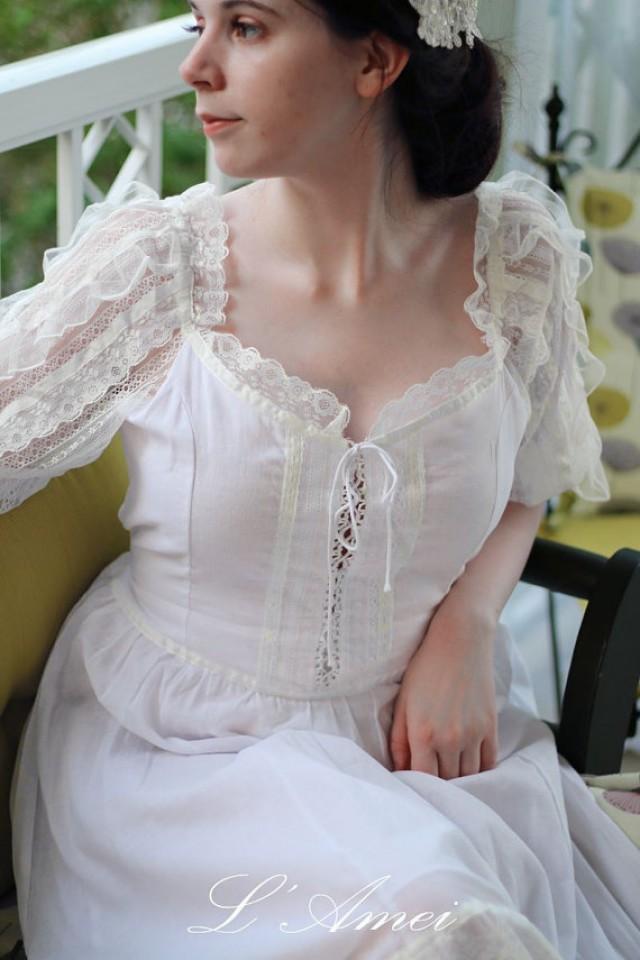 White Cotton Wedding Dress