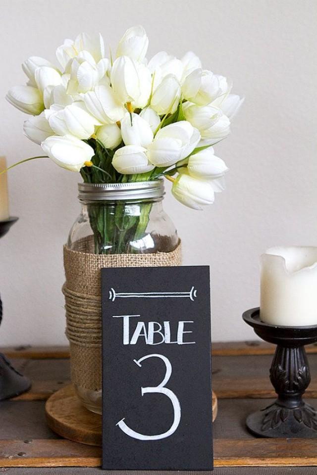 Chalkboard Table Numbers Wedding Table Numbers Cottage Chic Table
