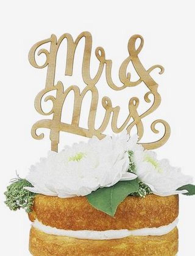 Cake Mr. & Mrs. Wood Cake Topper 2358601 Weddbook