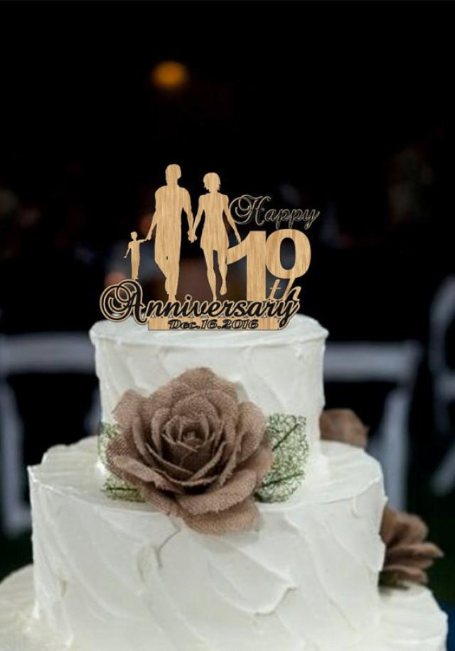 10 Th Anniversary Cake Topper Personalized Rustic Wedding Cake Topper 10 Th Years Loved 